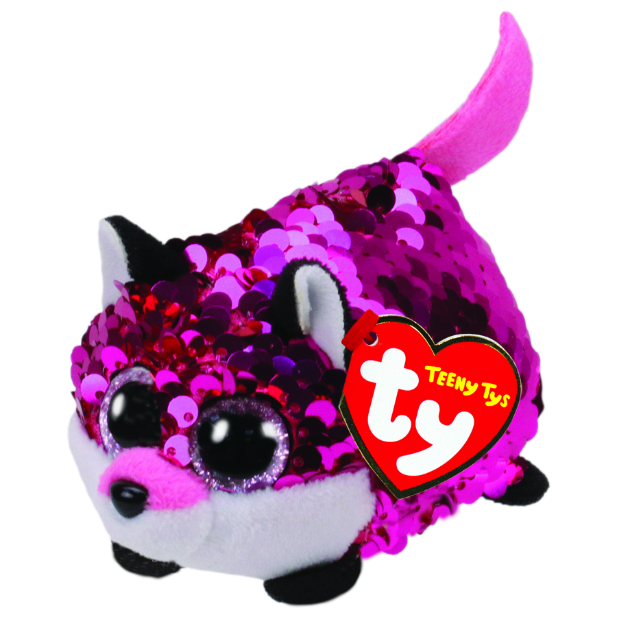 Beanie Boos Flippables Teeny Tys Jewel Pink Fox