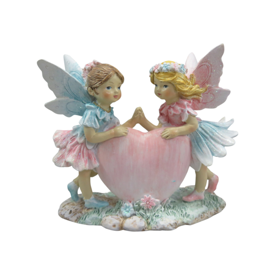 Fairies Holding Hands On Heart 10cm