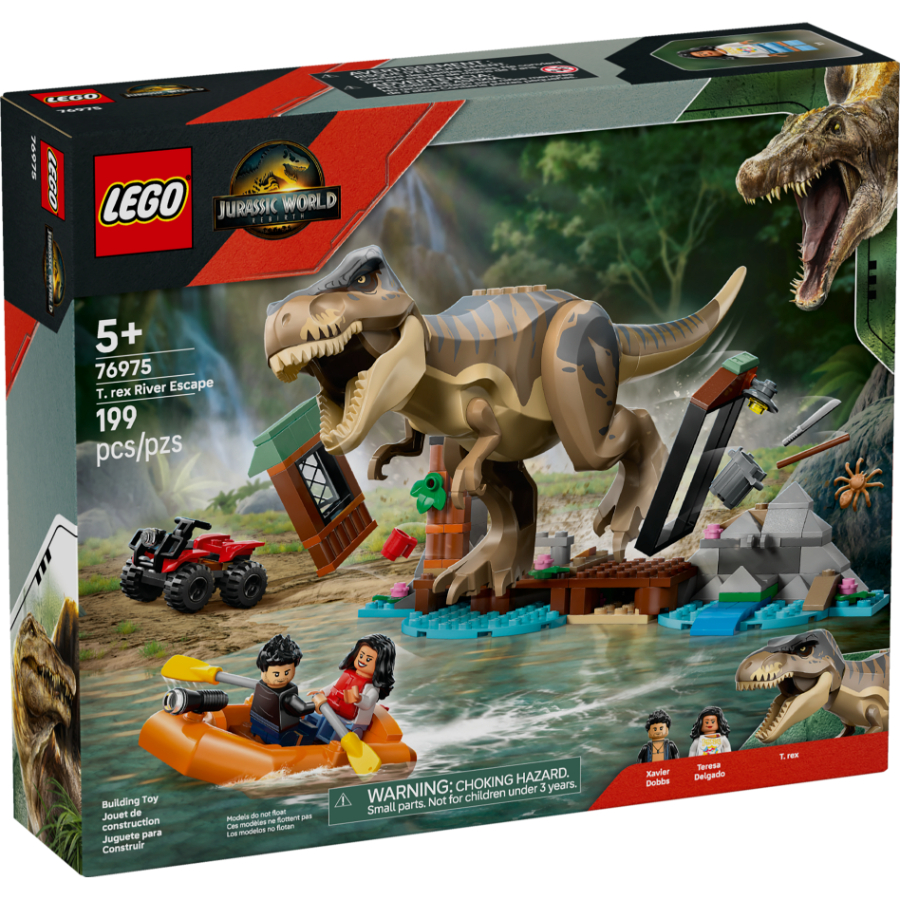 LEGO Jurassic World Rebirth T-Rex River Escape