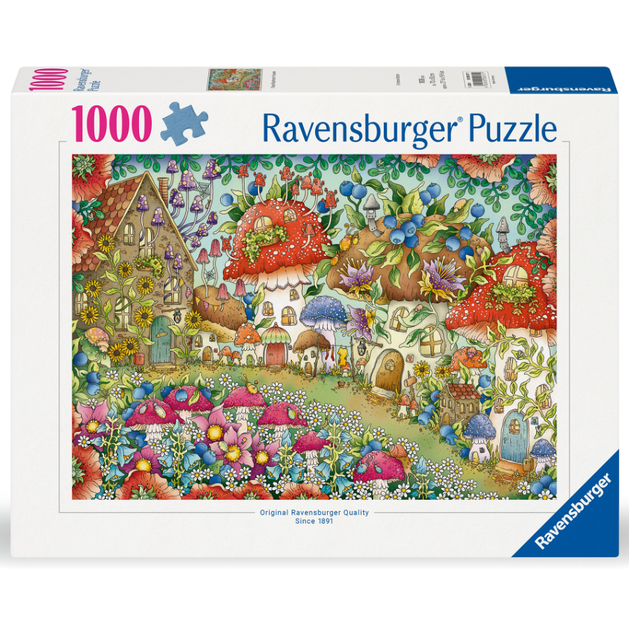 Ravensburger Puzzle 1000 Piece Floral Mushroom Houses SF
