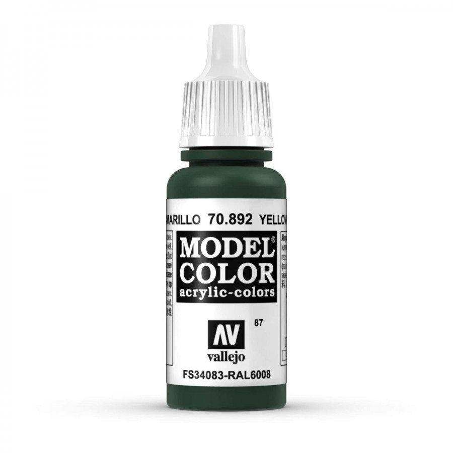 Vallejo Acrylic Paint Model Colour Yellow Olive 17-18ml