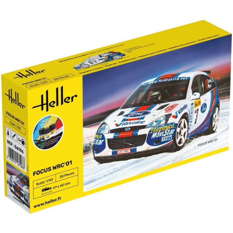Heller Model Kit 1:43 Starter Kit Ford Focus WRC 01