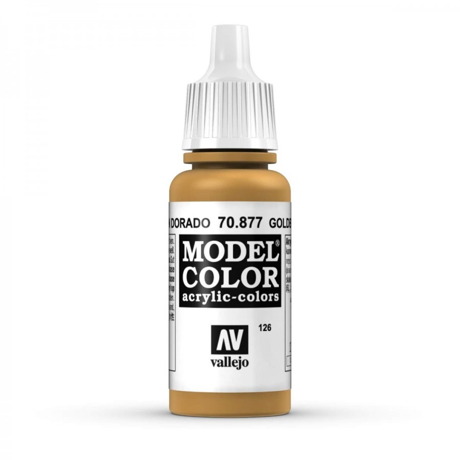Vallejo Acrylic Paint Model Colour Goldbrown 17-18ml