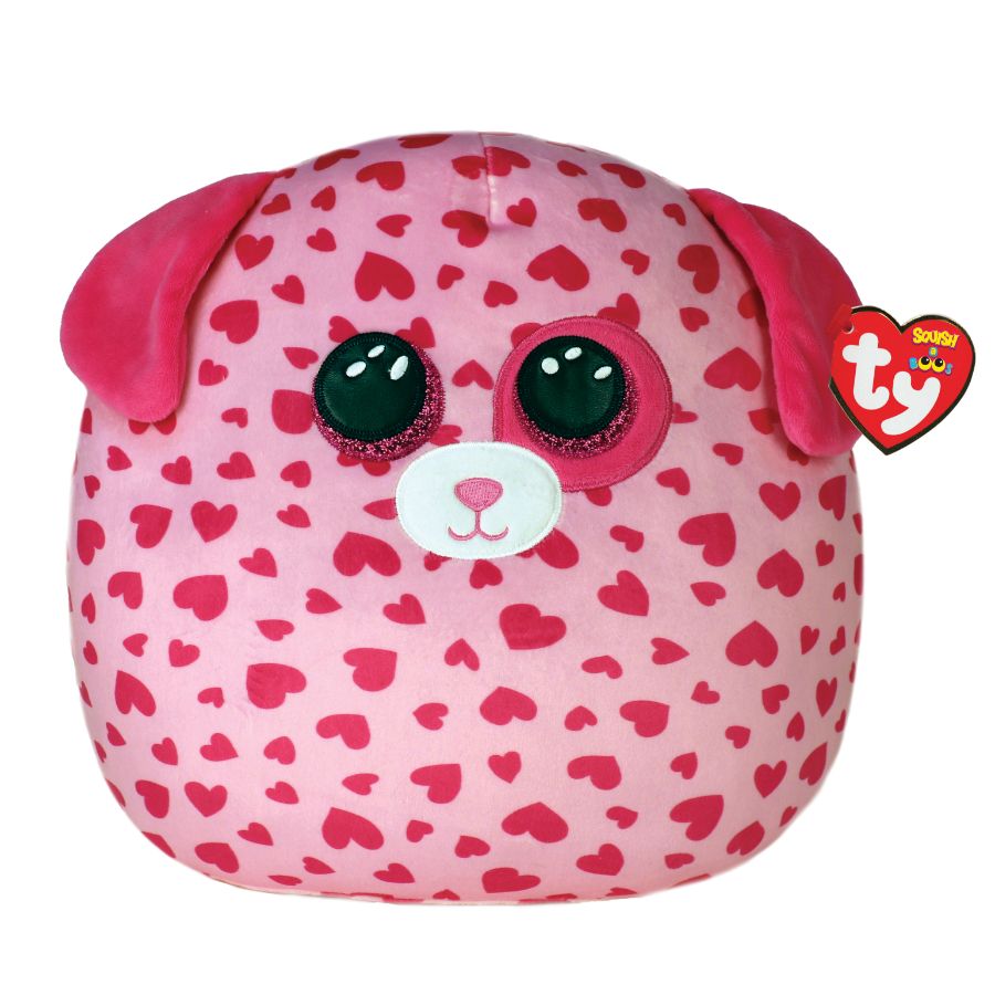 Beanie Boos Squish A Boo 10 Inch Tickle Pink Dog