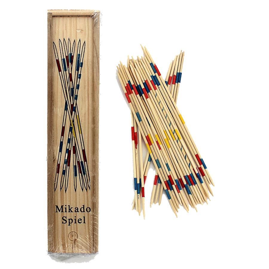 Wooden Pick Up Sticks Game In Wooden Box