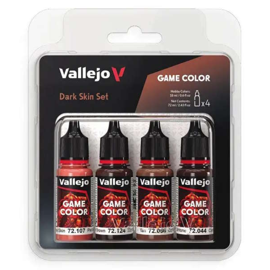 Vallejo Game Colour Dark Skin Colours Acrylic Paint Set