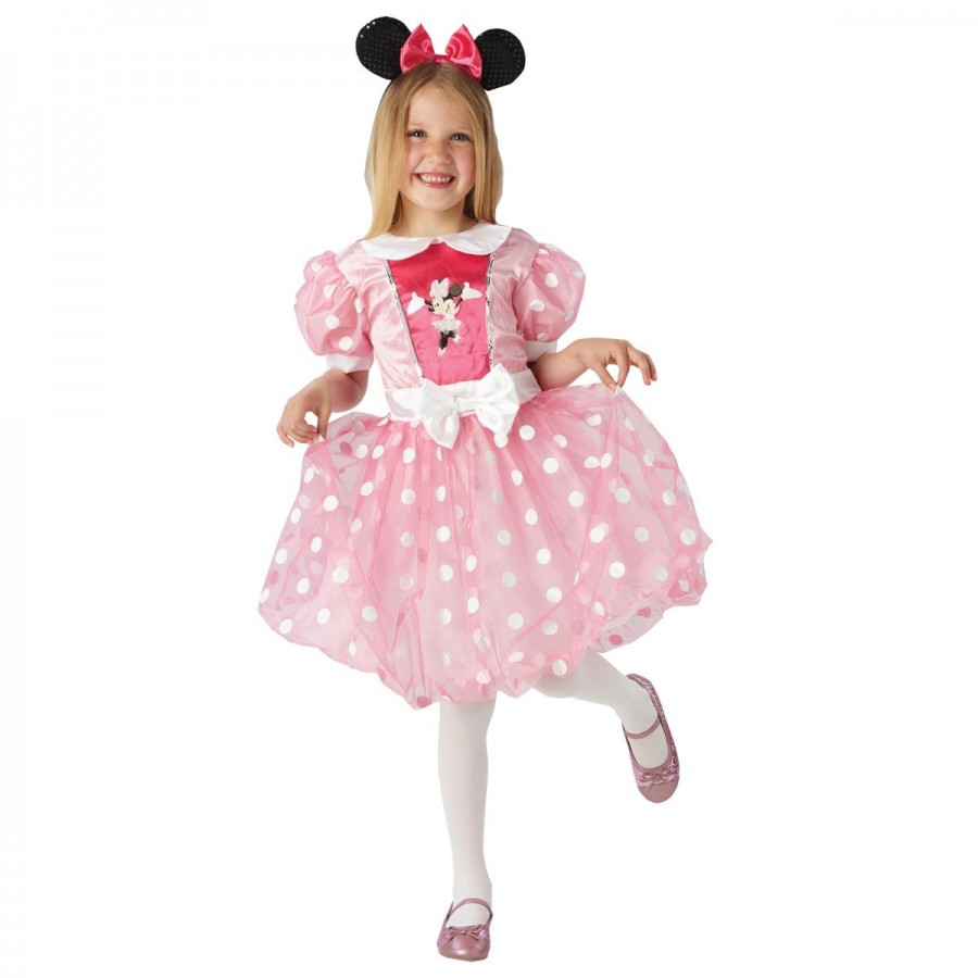 Minnie Mouse Pink Glitz Kids Dress Up Costume Size Medium
