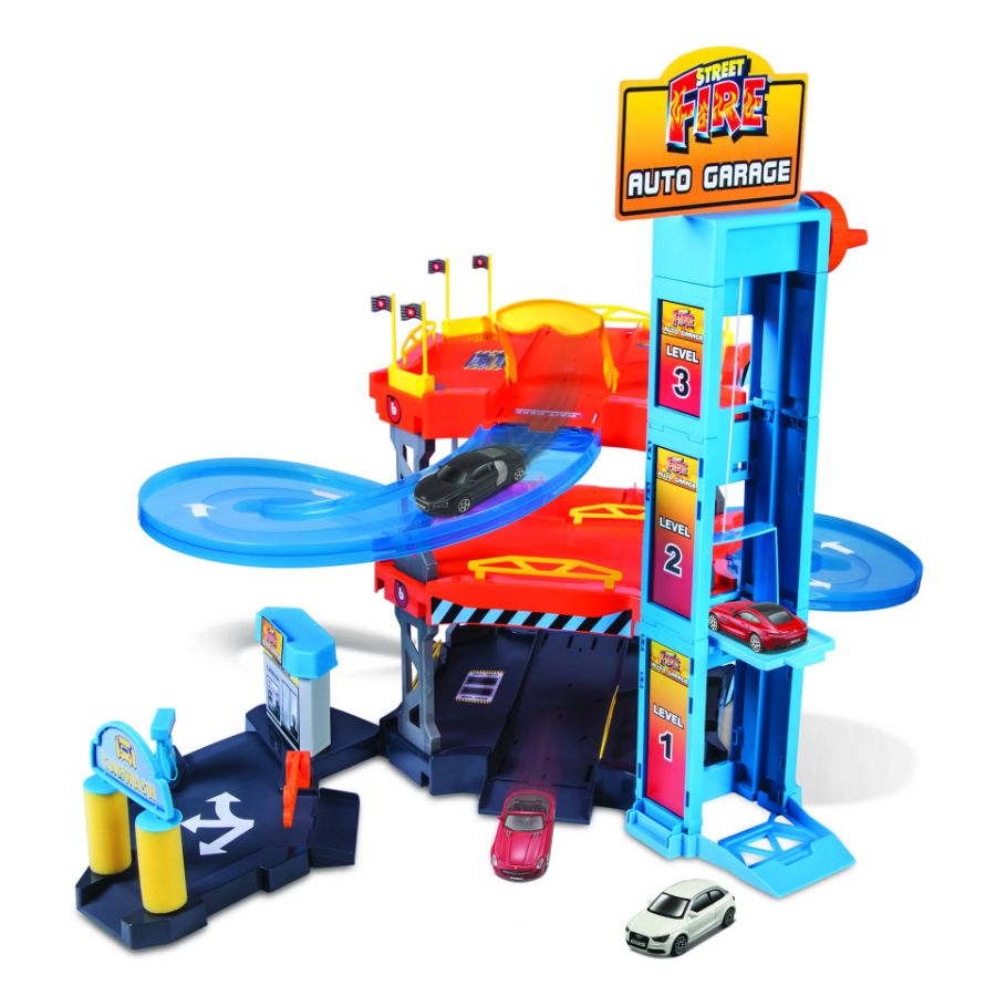 Bburago 1: 43 Auto Garage With 2 Cars