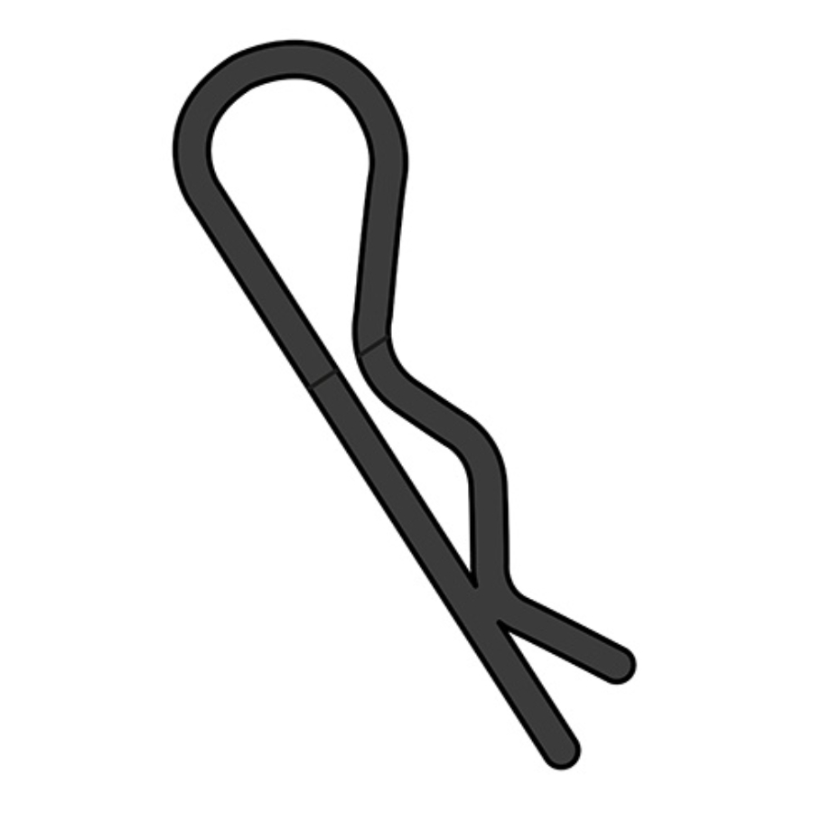 Team Corally RC Body Clips Medium Black