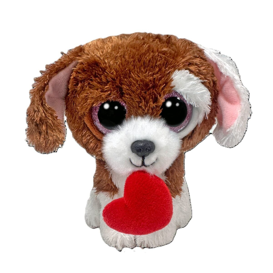 Ty Beanie Boos Regular Plush Cuddles Dog With Heart