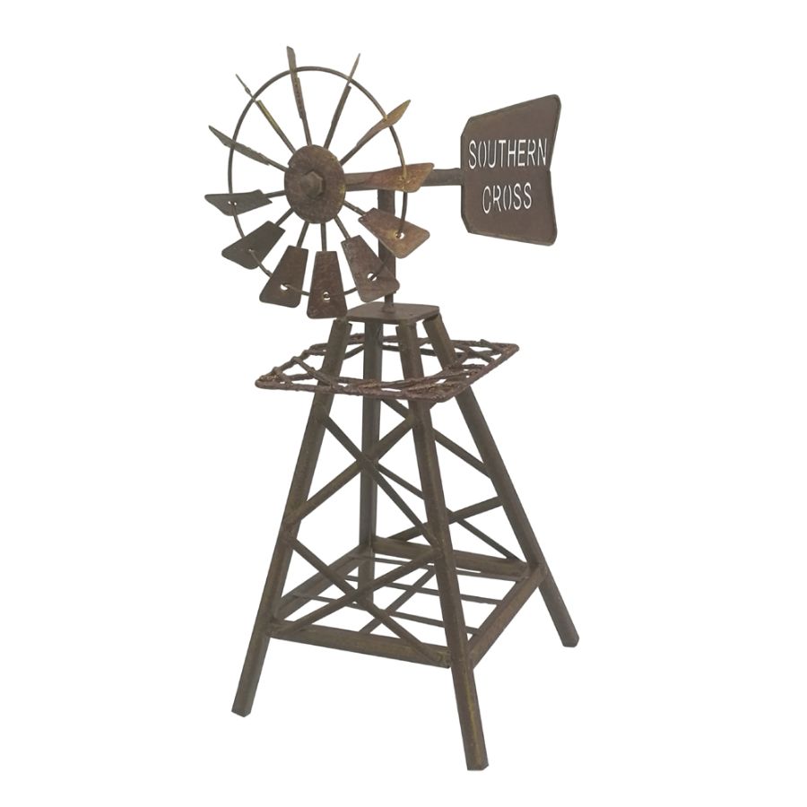 Rustic Windmill Metal 32cm