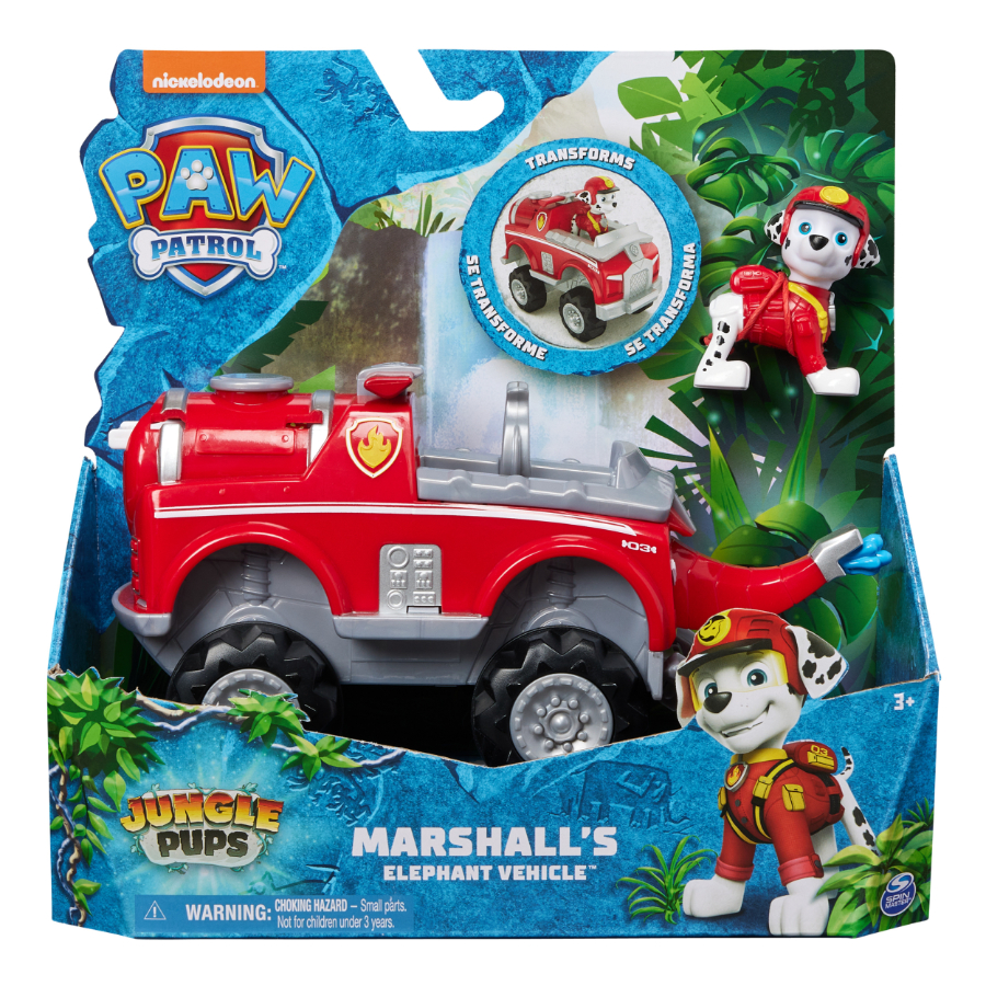 Paw Patrol Jungle Pups Themed Vehicle & Figure Marshall