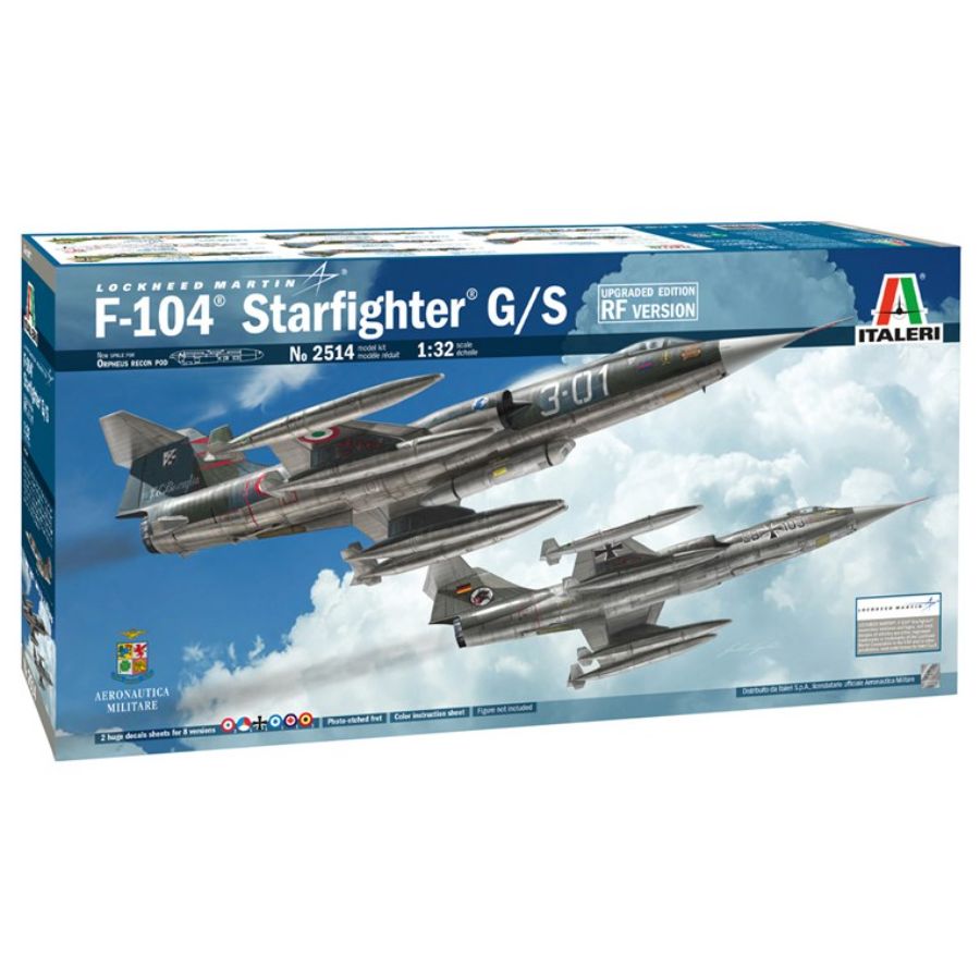 Italeri Model Kit 1:32 F104GS RF 104G Starfighter With Pod Orpheus