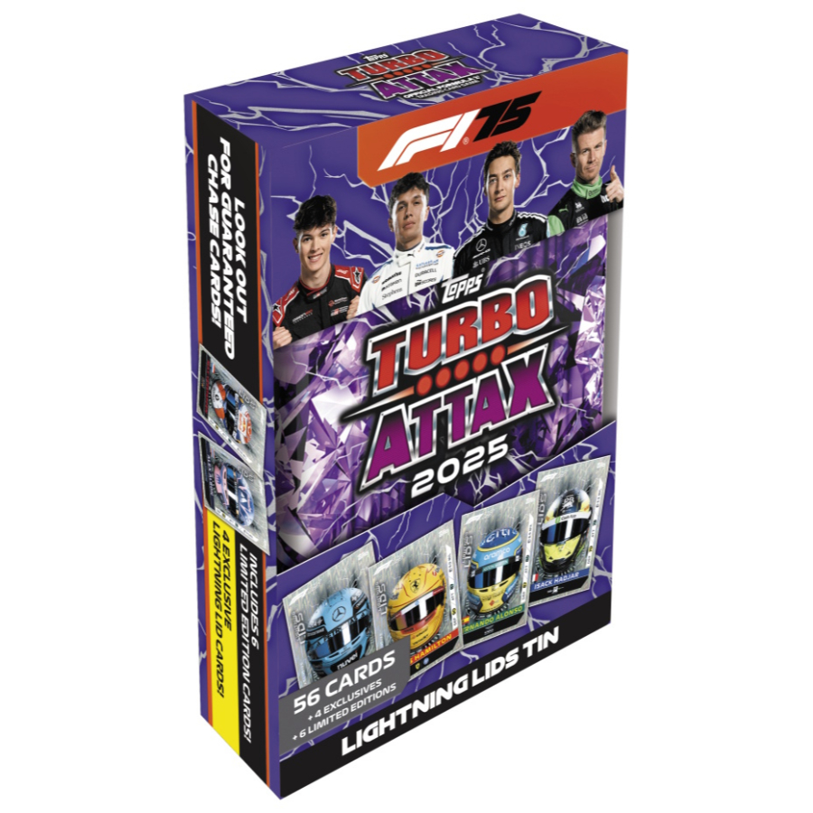 Topps F1 Turbo Attax Trading Cards 2025 Mega Tin Assorted