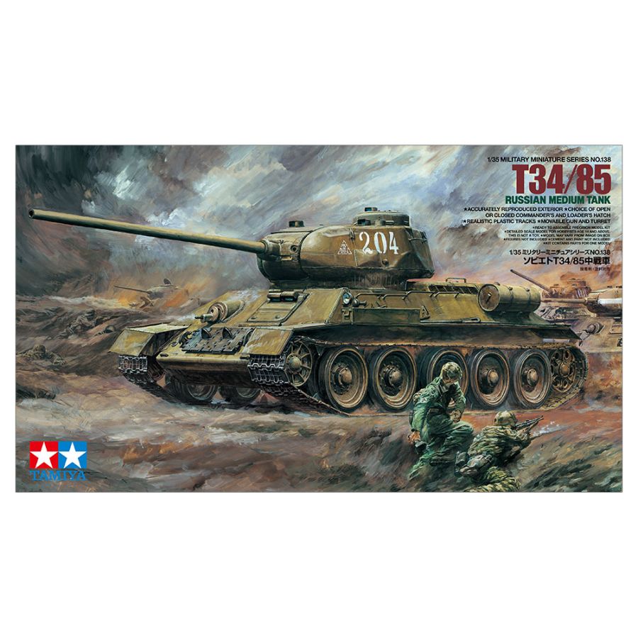 Tamiya Model Kit 1:35 Russian T34-85
