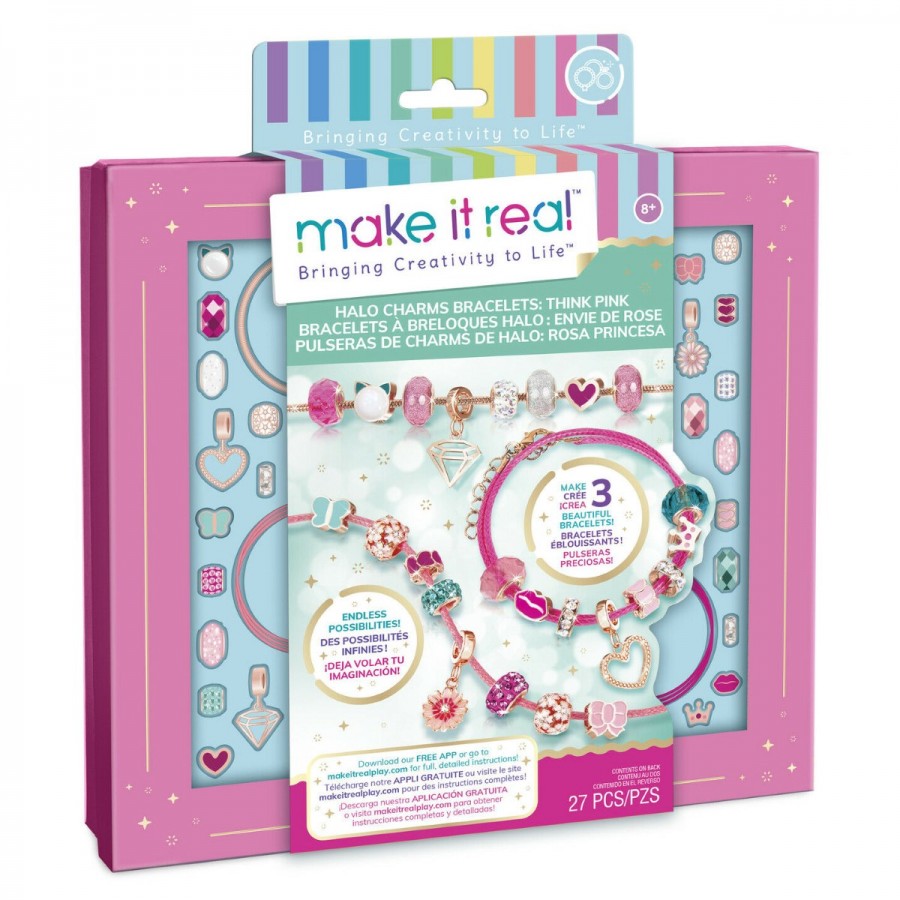 Make It Real Halo Charms Bracelets Think Pink