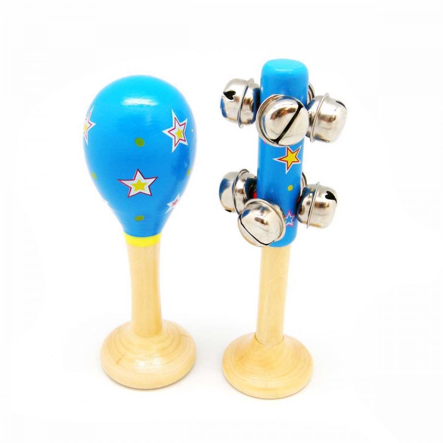 Maraccas & Bell Stick Set Assorted