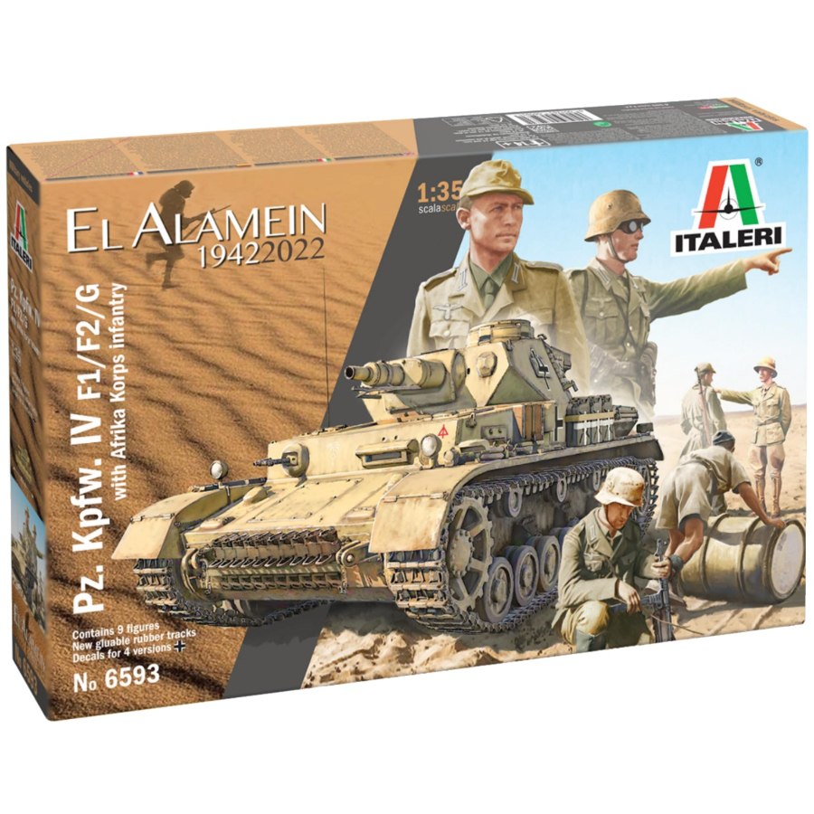Italeri Model Kit 1:35 Pz IV F1 F2 G With Afrika Korps