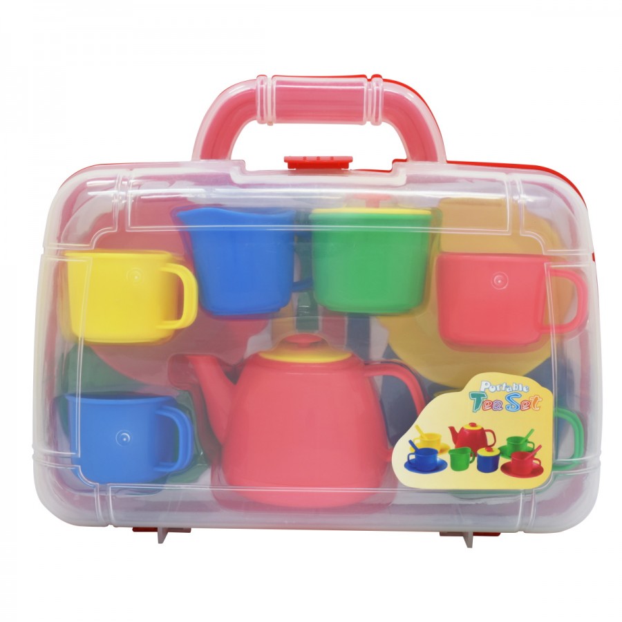 Tea Set With 18 Pieces In Carry Case