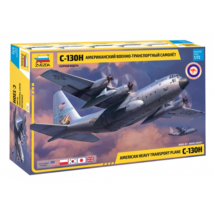 Zvezda Model Kit 1:72 C-130H Hercules Australian Decals