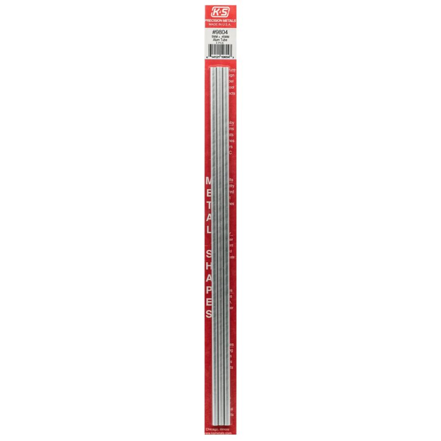 K&S Aluminium Round Tube 5.0x300mm 0.45 Wall M0013 3 Pack