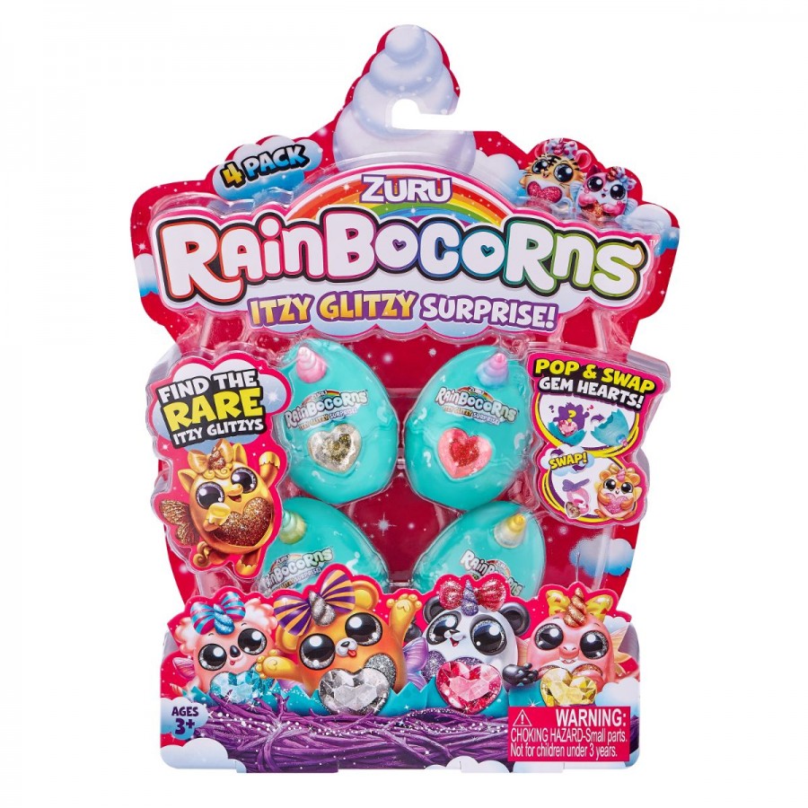 Rainbocorns Itzy Glitzy Surprise 4 Pack Assorted