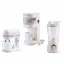 Chef Kitchen Kids Appliance 3 Pack Coffee Maker, Mixer & Blender White