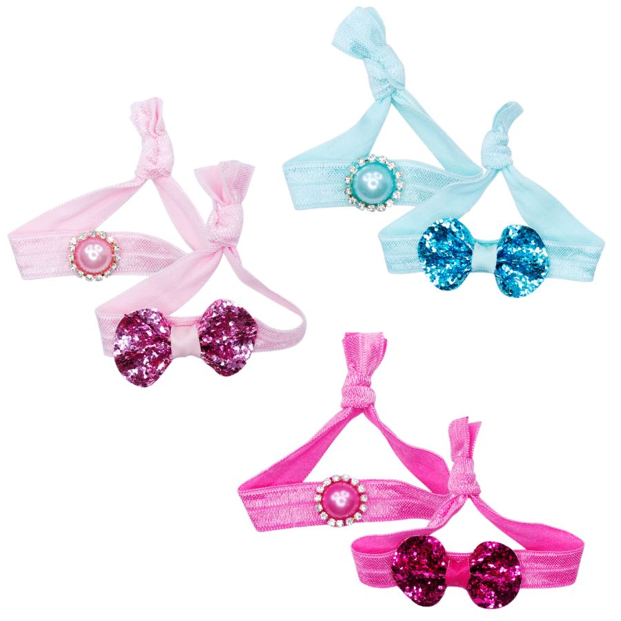 Shimmer Hair Elastics Assorted