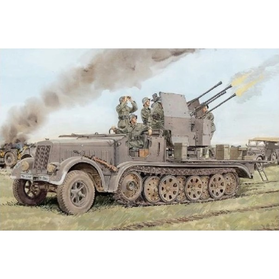 Dragon Model Kit 1:35 Sd Kfz 7-1 2cm Flakvierling 38 auf Selbstfahrlafette