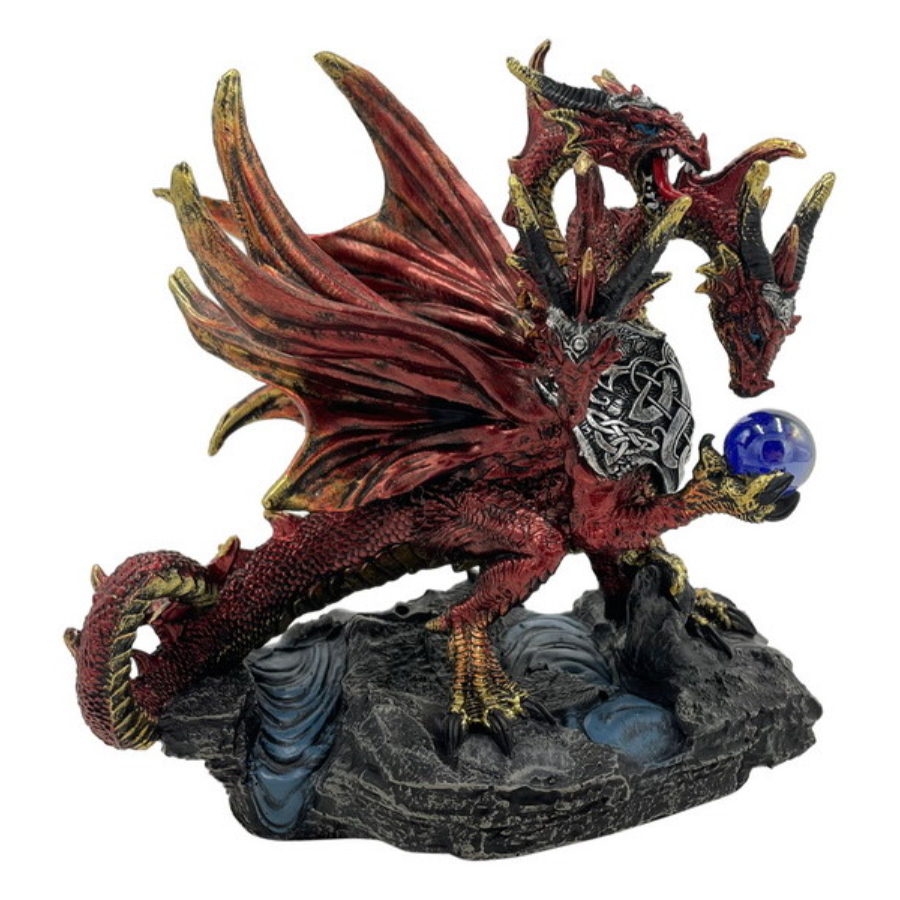 Dragon Three Headed Red With Ball