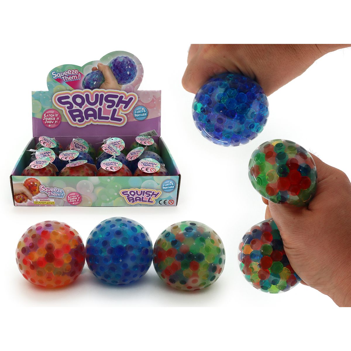 Squish Ball With Orbs Assorted | Toys | Casey's Toys