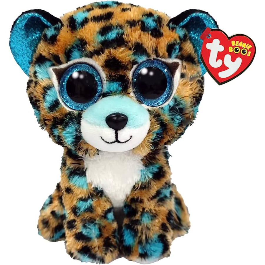 Ty Beanie Boos Regular Plush Cobalt Blue Leopard