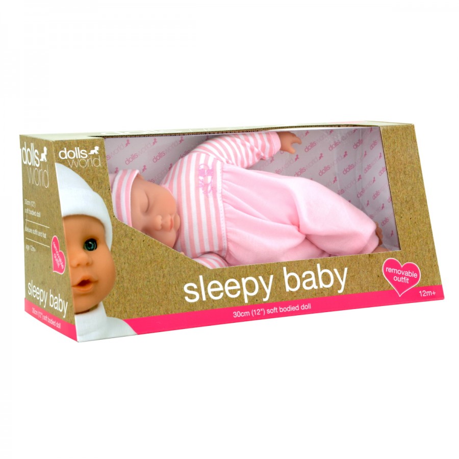 Dolls World Soft Bodied Doll Sleepy Baby 30cm Assorted