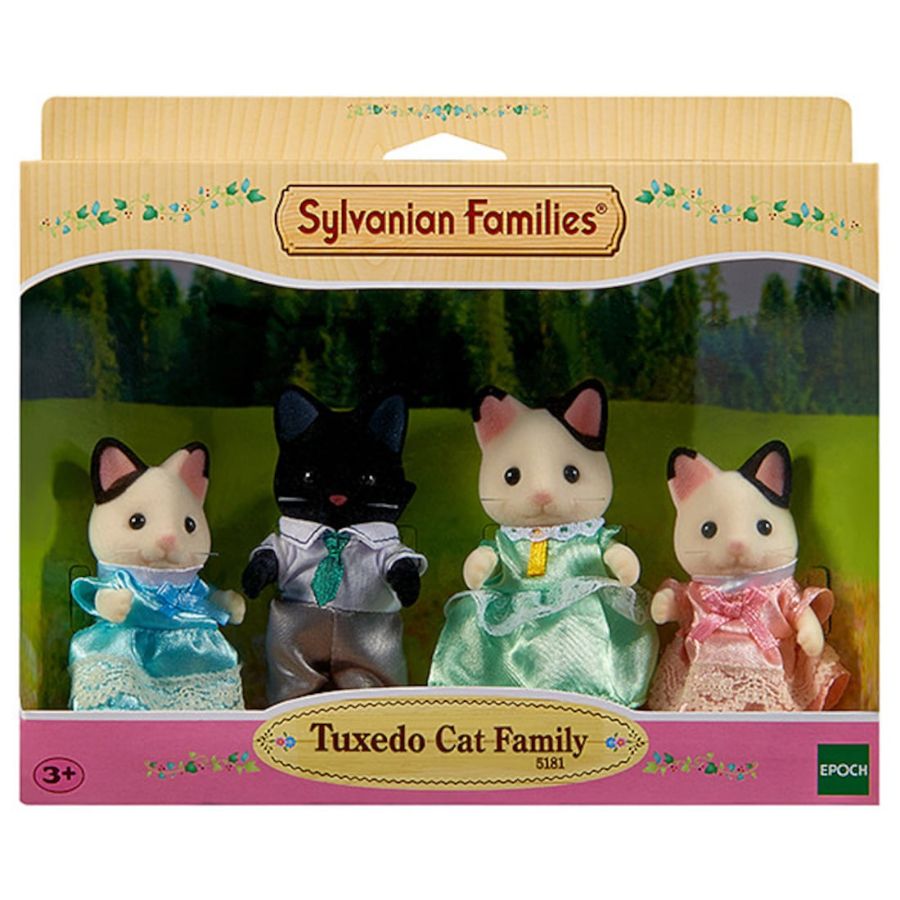Sylvanian Families Tuxedo Cat Family