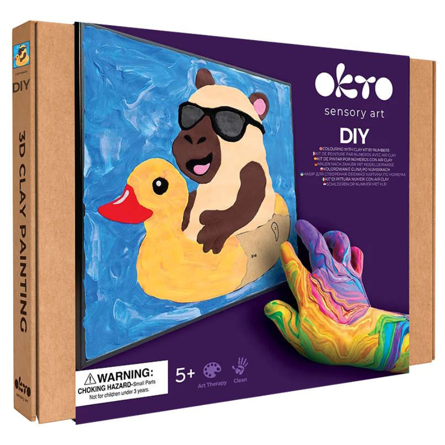 Okto Kids Sensory Clay Art By Number Capybara