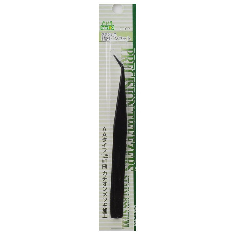 Mineshima Tools Cation Coating AA Curved Tweezer 125mm