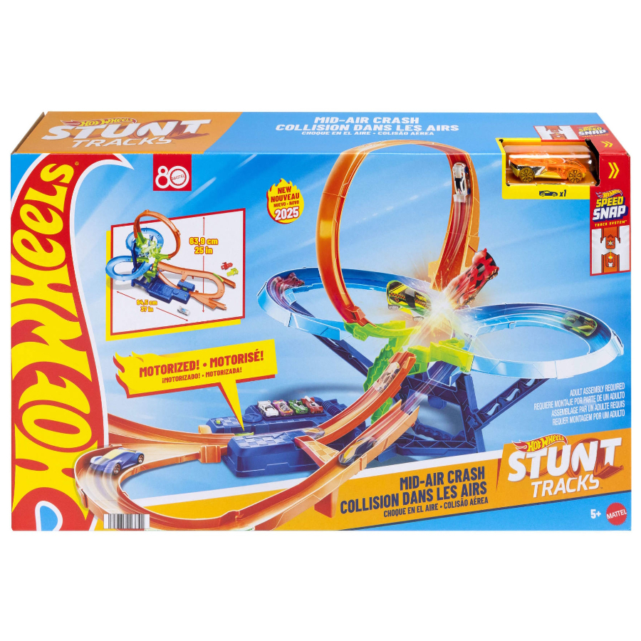 Hot Wheels Action Mid Air Multi Crash Stunt Track Set