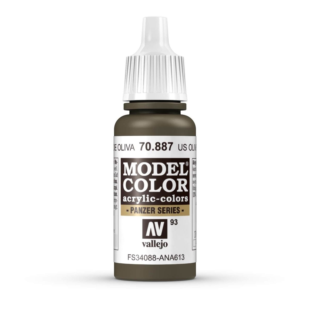 Vallejo Acrylic Paint Model Colour US Olive Drab 17ml | Toys | Casey's Toys