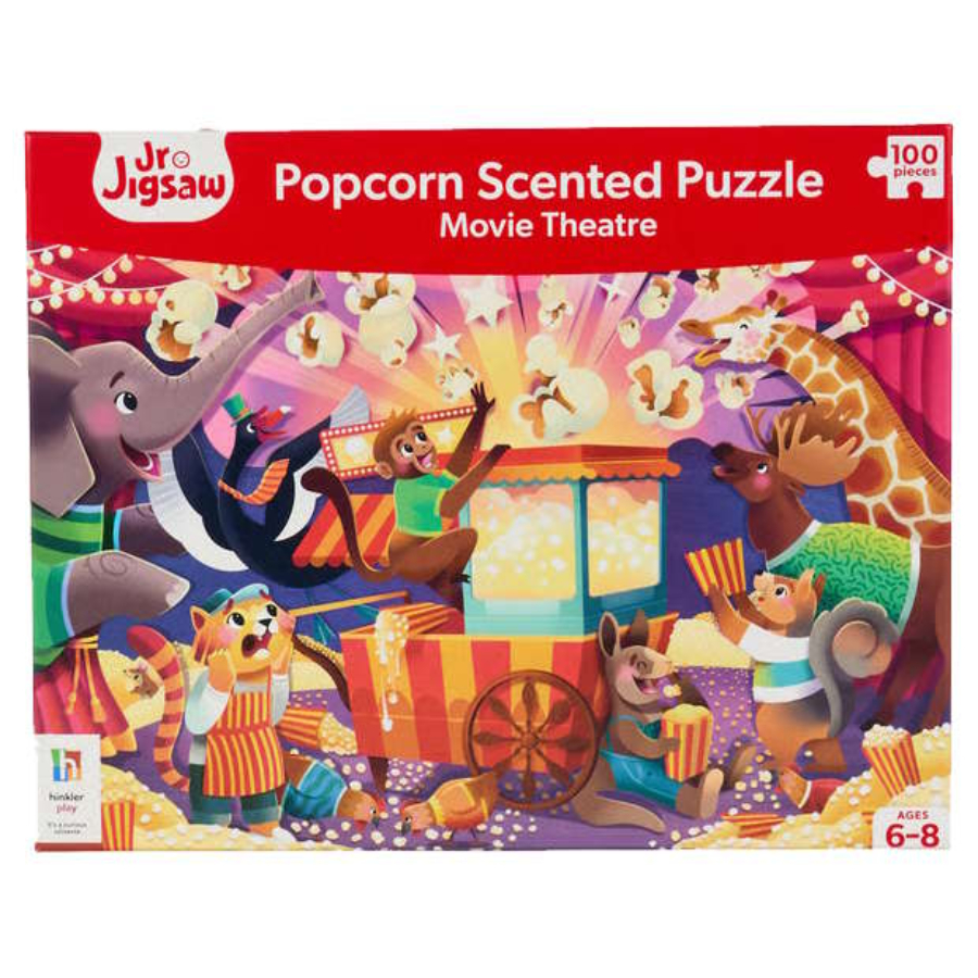 Jigsaw Junior 100 Piece Puzzle Movie Theatre Popcorn Scented