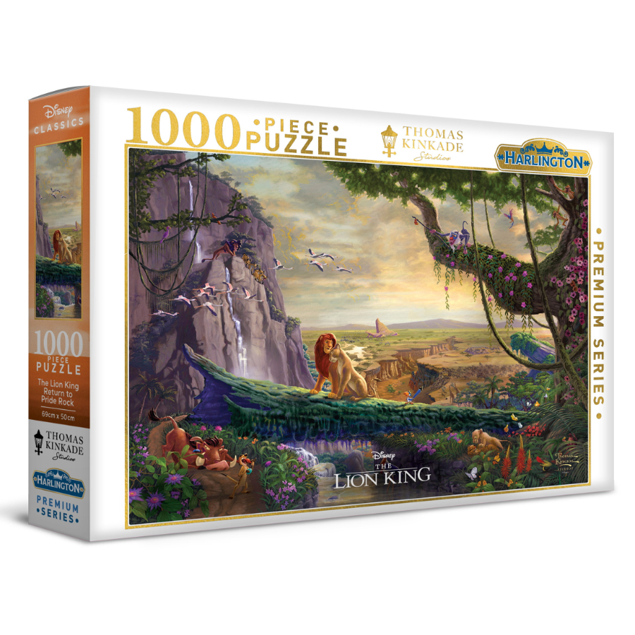 Harlington 1000 Piece Puzzle Thomas Kinkade Design The Lion King Return to Pride Rock