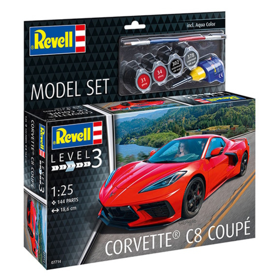Revell Model Kit Gift Set 1:24 Corvette C8 Coupe
