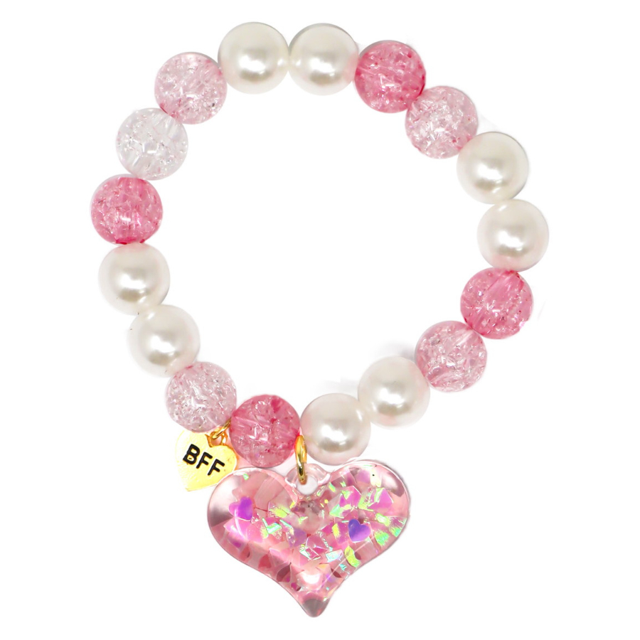 Best Friends Confetti Heart Bracelet Set
