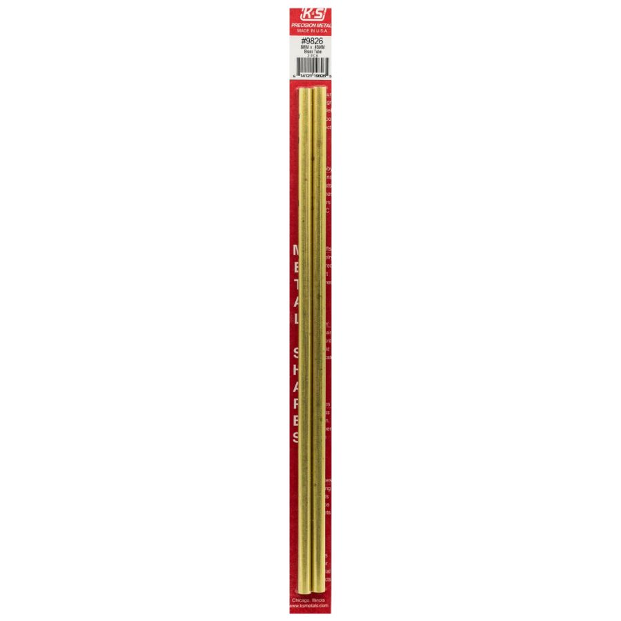 K&S Brass Round Tube 8.0 ODx300mm 0.45 Wall M0036 2 Pack