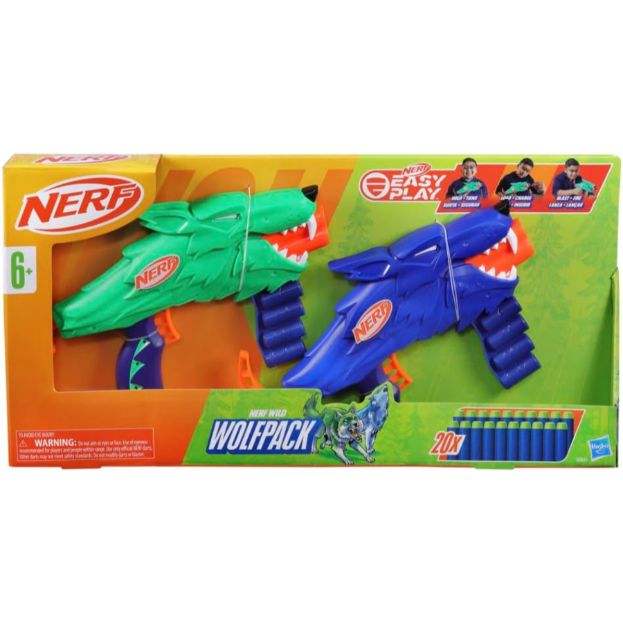 Nerf Wolfpack 2 Dart Blasters & 20 Darts