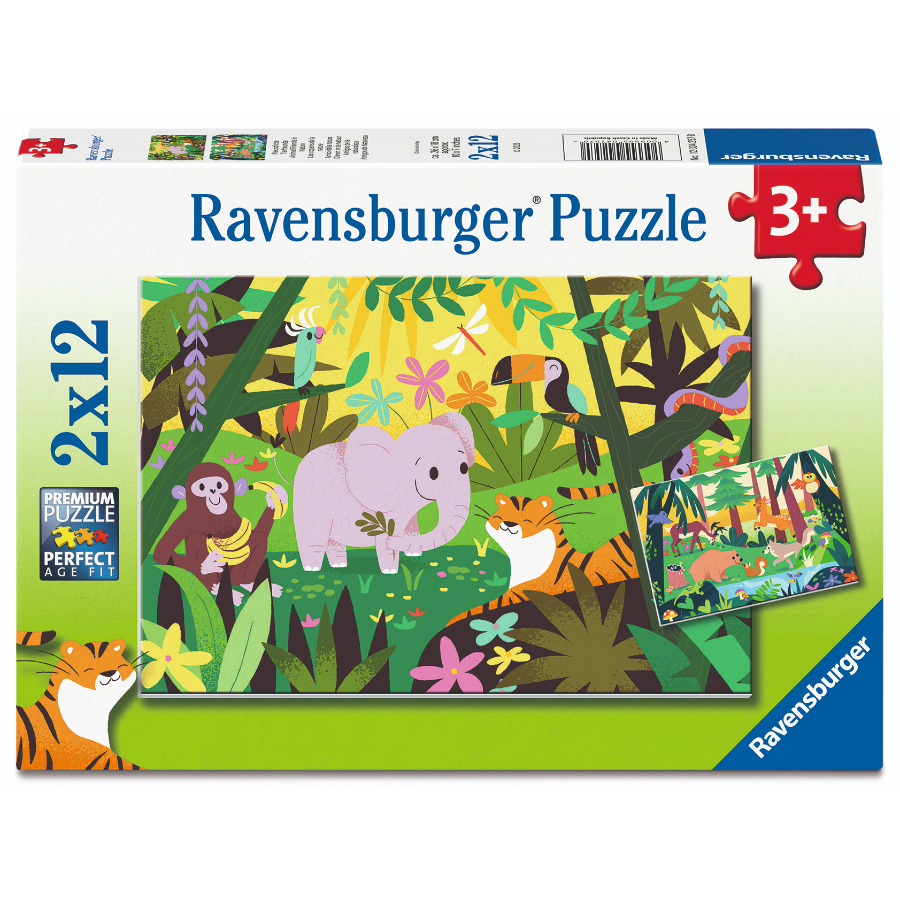 Ravensburger Puzzle 2x12 Animal Friends In Nature