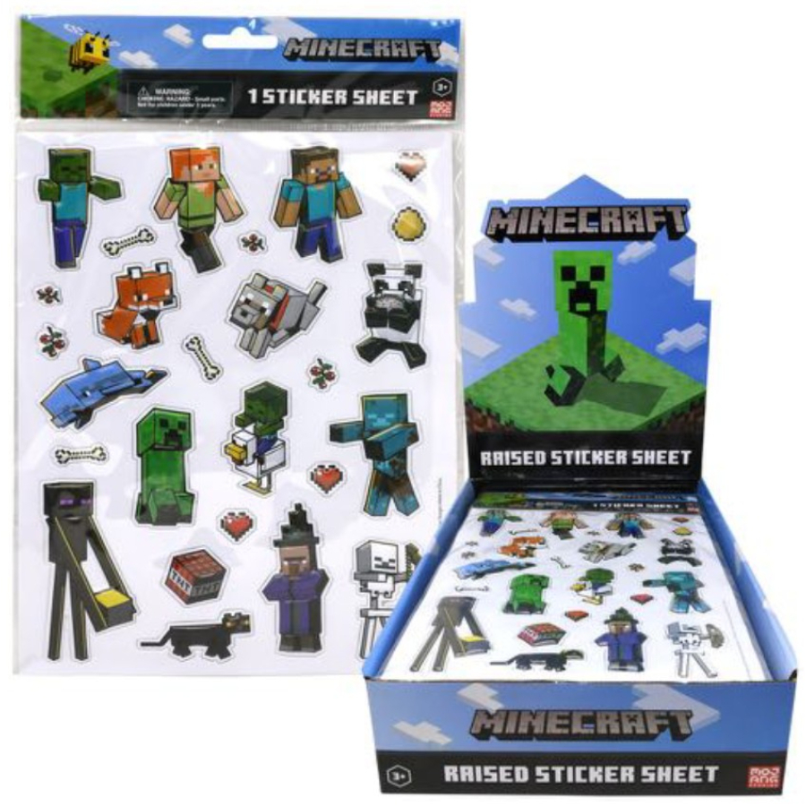 Minecraft Raised Stickers