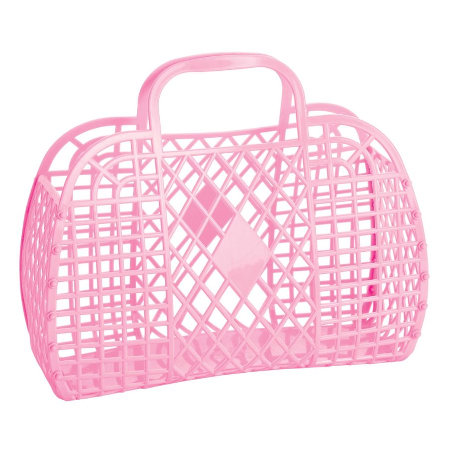 Sun Jellies Retro Jelly Bag Basket Regular Bubblegum Pink