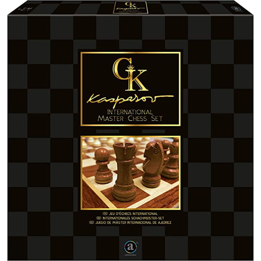 Kasparov Chess Master Class Set With 30cm Wooden Folding Board & Pieces