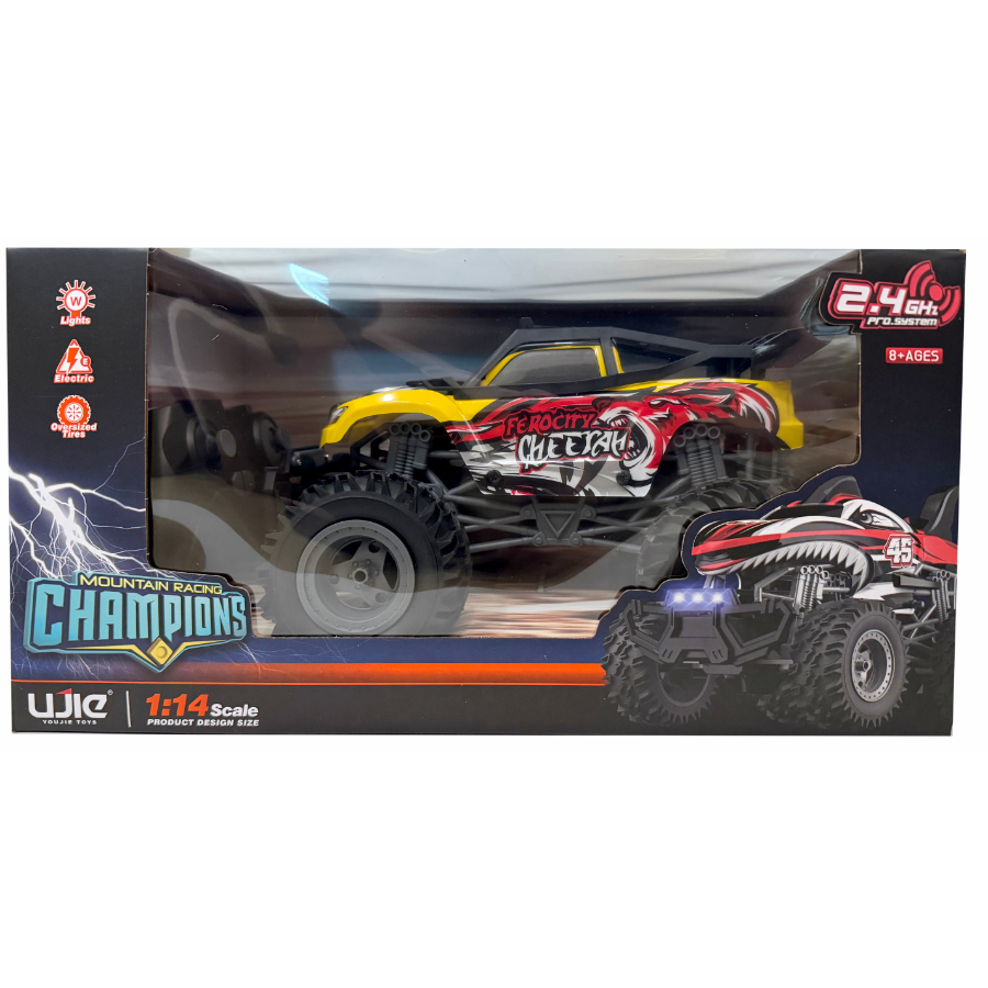 Radio Control 1:14 Scale Off Road Vechicle 2.4Ghz With Lights Assorted
