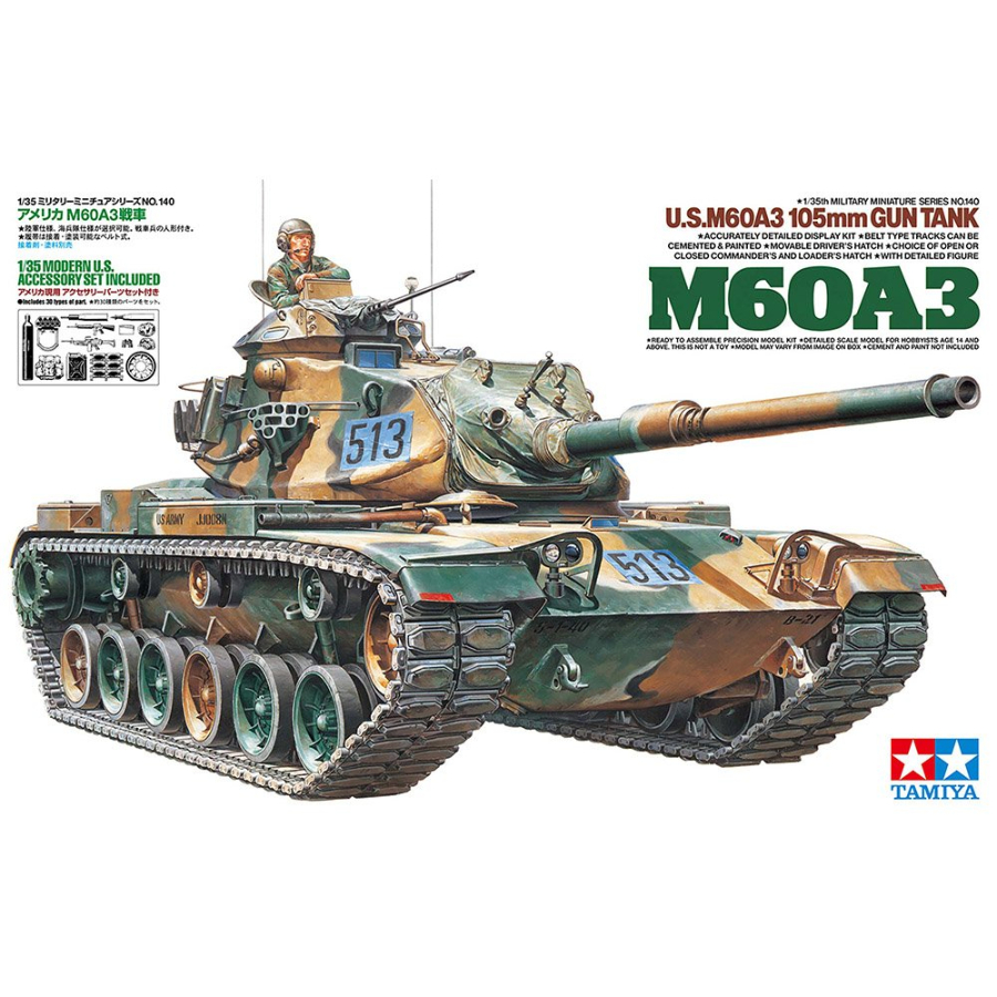 Tamiya Model Kit 1:35 US M60A3 Tank